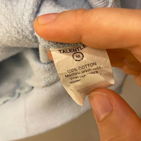 Talentless Blue Paisley Designer Hoodie Pullover Sweater Top Size Medium - Picture 6 of 9